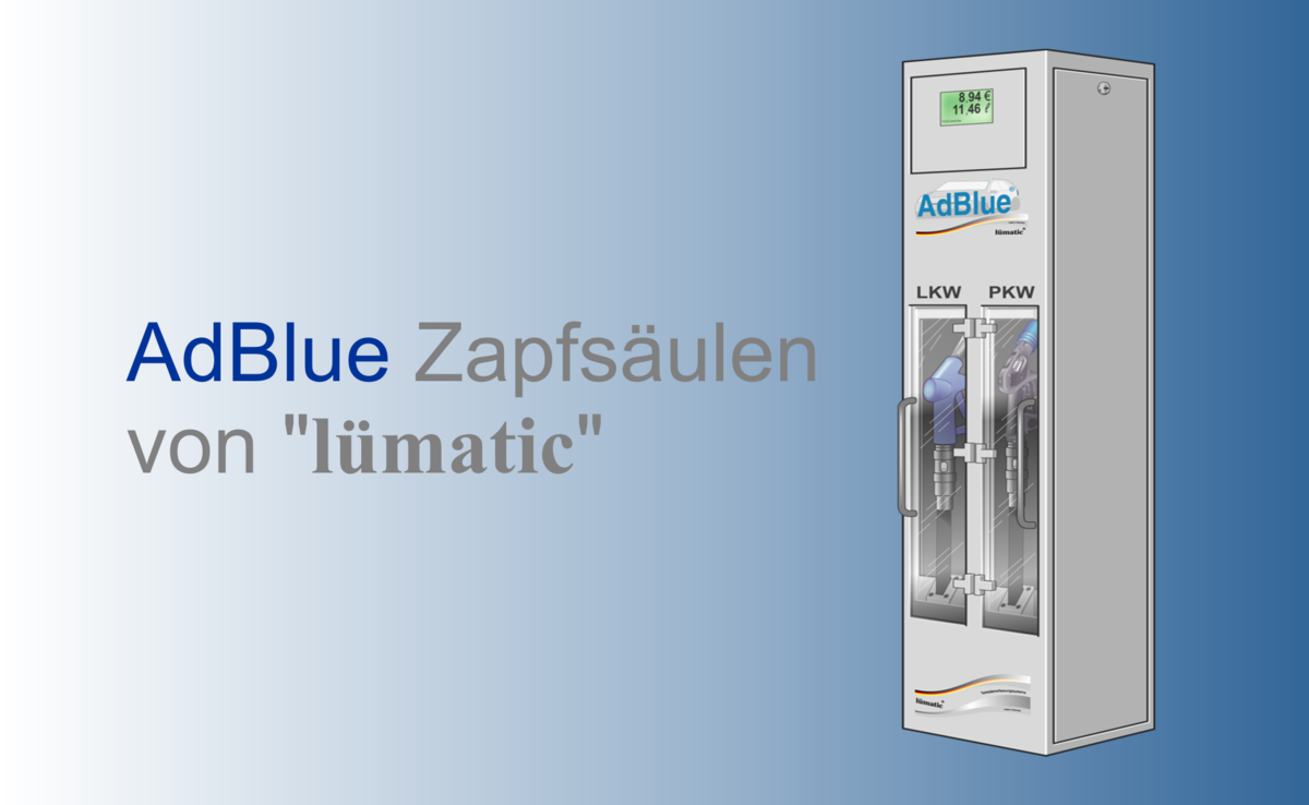 Dispensing systems from Lümatic: Adblue dispenser, Adblue dispenser, Windscreen water dispenser